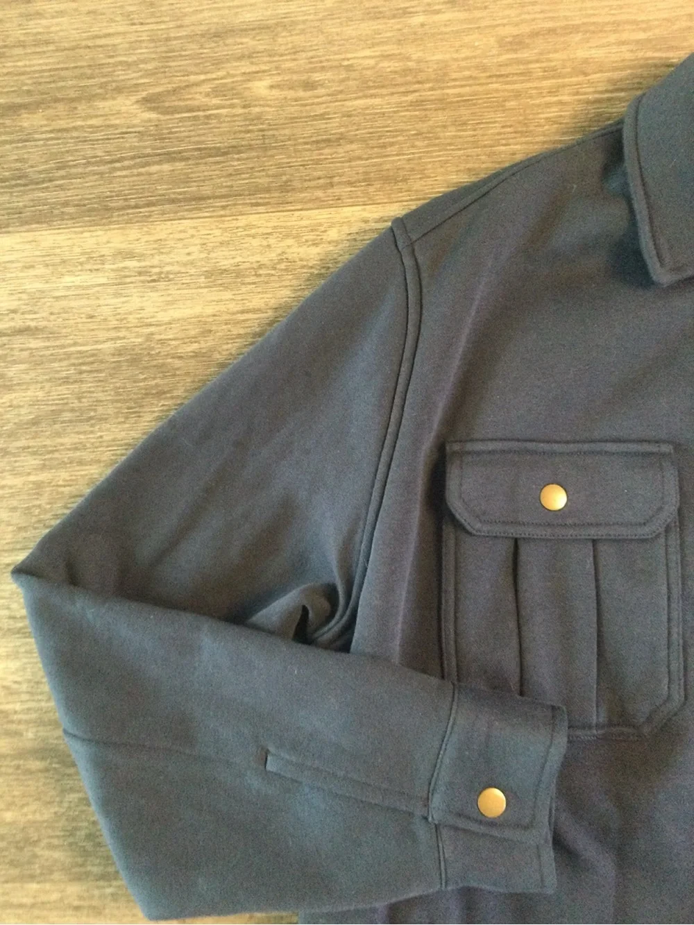 Banana Republic Navy Sherpa-Lined Shirt Jacket